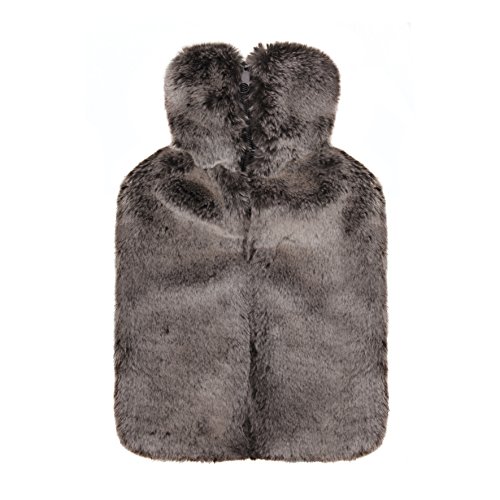 Aroma Home braun LUXUS Kunstfell Wärmflasche