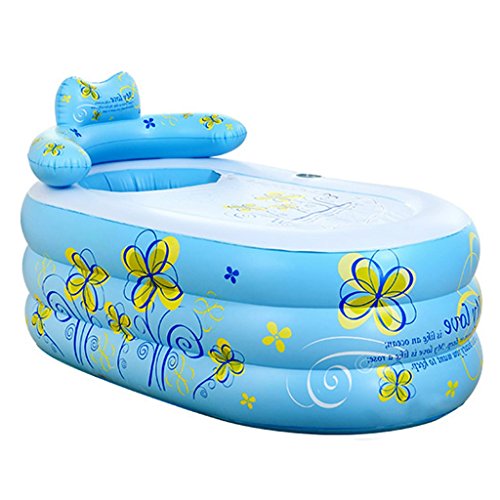 GYY Baignoire Gonflable Bain Adulte Épaissi Mode Baignoire Enfants Baignoire Pliable Bain À Bulles Pliable Baignoire Fatigue Soulagent (Color : Blue, Size : 160X90X75CM)