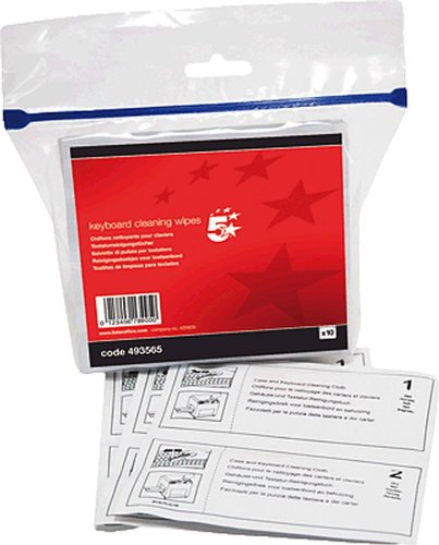 Preisvergleich Produktbild 5 Star Tastatur-Reinigungstücher 10 Paar