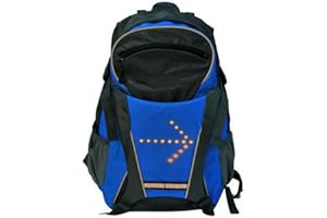 LEDWARNING Sac à Dos 18L à 48 LEDs réfléchissant avec Signalisation de Direction pour Vélo et Trottinette. Télécommande et USB Rechargeable. Vendeur français et stock en France
