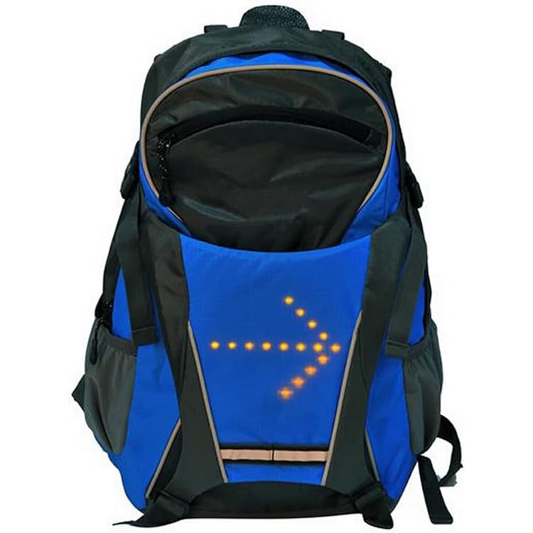 Sac à Dos LED Sécurité Vélo - Rechargeable USB - Induction Audio - Étanche - 40x25x12 Cm