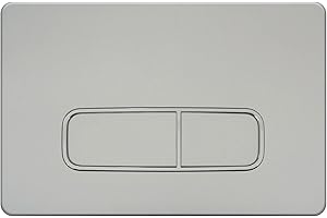 Mendorio Placca di Comando WC, Compatibile con Geberit Sigma, UP300 e UP320, Piastra Doppio Scarico, Dimensioni 243×163 mm, Completa di Set di Leve di Scarico e Telaio di Montaggio(Argento).