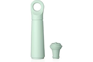 ‎VACU VIN Vacu Vin Weinpumpe Loop mit 1 Vakuumstopfen – Premium Wein Konservierer für Rot- & Weißwein – Luftdichtes Versiegelungssystem – Wiederverwendbar, BPA-frei, Spülmaschinenfest – Farbe Jade