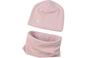 PAADIYA Boomly Autunno e Inverno Caldo Cute Tinta unita Morbido Cappello in Cotone Berretto e Sciarpa Scaldacollo Sciarpa per Bambino