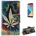 Produktbild CaseHome Samsung Galaxy A5 (2016 Version)/A510F Elegant PU-Leder Etui (mit Freiem HD Schirm-Schutz) Bunte Stilvolle Schönheit Standplatz Funtion Geprägtes Muster Gedruckte Design Brieftasche Fall Voller Schutz Magnetischen Flip Folio mit Kreditkarte Slot PU-Leder-Kasten-Abdeckung Shell enthäuten Für Samsung Galaxy A5 (2016 Version)/A510F-Sieben Blätter Gras