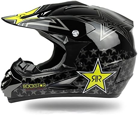 Adult Off Road Helmet DOT Dirt Bike Motocross ATV Motorcycle Offroad (M, Style 7)