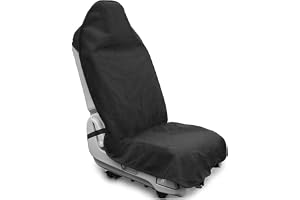 DECKALY Car Front Seats Cover Protector Waterproof Soft Fabric Towel Seat Covers for Trucks SUV Jeep,Automotive Vehicles Seat Cover Protectors (Black)