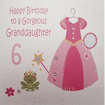 WHITE COTTON CARDS Weihnachtskarte Für Enkelin – Handgefertigt, 16x16 Cm, Mit Strass & Glitzer