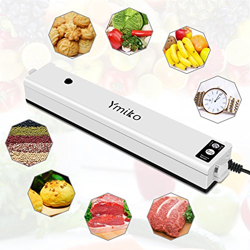 comprare on line Sigillatore a vuoto, Ymiko Macchina Sottovuoto Alimenti, Il cibo rimane fresco fino a 8 volte più a lungo, 20 Pezzi Sacchetti Sottovuoto Goffrati prezzo