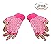 Produktbild Yoga Handschuhe, Fingerlose rutschfeste Griff Pilates Barre Baumwolle Handschuhe für Traing und Workouts, unisex- 2 Pink