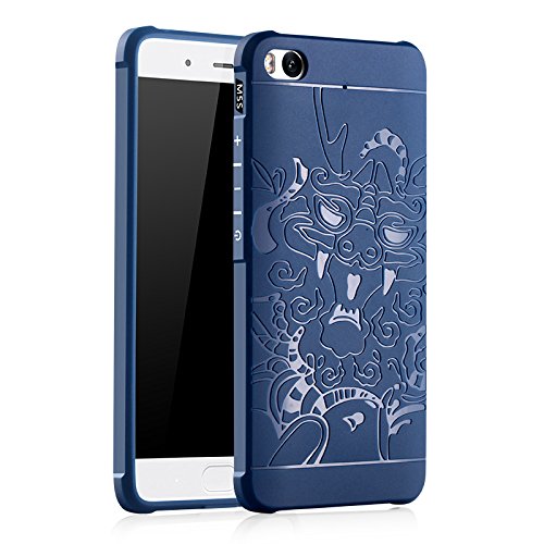 SMTR Xiaomi Mi5S Funda Silicona  Xiaomi Mi5S Funda Gel Suave TPU Case - Carcasa Resistente a los Ara  azos para Xiaomi Mi5S -drag  n Azul