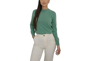 WIN'S Pull col Rond en Laine et Cachemire pour Femmes, Fabriqué en Italie