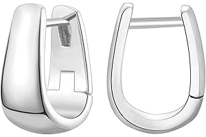 DOKIA Chunky Silver Hoop Earrings for Women, Small Huggie Hoop Earrings for Girls, Birthday Anniversary Dainty Gold Hoop Earrings Jewellery Gift