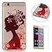 Produktbild CaseHome Silicone Gel HUAWEI P9 Lite Hülle(Mit Frei HD Displayschutzfolie) Transparent Weiche Silikon Schutzhülle,Weicher Flexibel Klar Gel Silikon TPU Hülle Superdünn Stoßfest Tasche Telefon-Kasten Schutz Tasche Schutzhülle Durchsichtig Handyhülle Silikon Case Schale für HUAWEI P9 Lite with Beautiful Colourful Pattern Design-Mädchen Mit Blumen