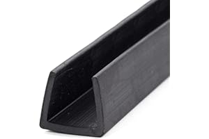 SHHMA Caoutchouc Profil U Joint De Protection Une Variété De Spécifications Au Choix, Noir,15mm x 15mm,Length:5m