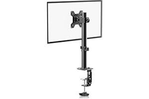 BRACWISER Brazo para Monitor Individual Soporte de PC para Pantallas de LCD LED de 13-32 Pulgadas, Brazo para Monitores Ajustable en Altura, VESA 75/100 mm hasta 10 kg MD7401