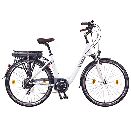 NCM Munich 28 Zoll Elektrofahrrad Herren/Damen Unisex Pedelec,E-Bike,City Rad, 36V 250W 14Ah Lithium-Ionen-Akku mit PANASONIC Zellen, weiß - 2