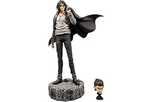Jiumaocleu Eren Jaeger Figurine de mannequin – 30 cm – Sculpture en pose debout – 2 têtes changeables – PVC – Fait à la main – Décoration de bureau