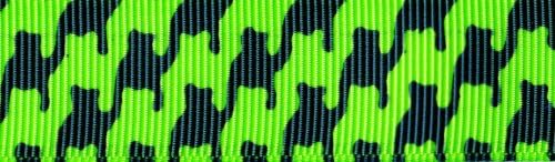 Venus Ribbon 7/8-Inch Houndstooth GG Ribbon, A.Green/Black, 5-Yard