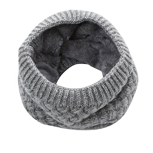 Sonnena Men Women Winter Thick Knitted Snood Scarf Cosy Woollen