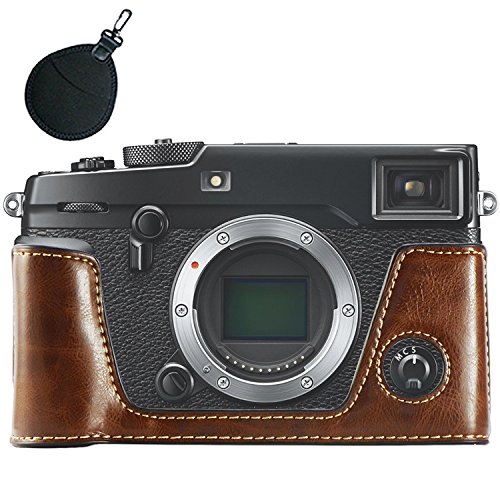 First2savvv XJPT-XPRO2-D10UV Gehäusehälfte präzise Passform PU-Leder Kameratasche Fall Tasche Cover für Fujifilm X-Pro2 . XPro2 mit UV-Objektiv-Beutel