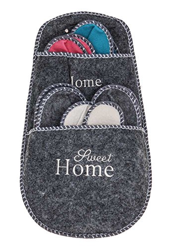 Preisvergleich Produktbild Sweet Home Gästepantoffel 5tlg mit Wandhalter Slipperset
