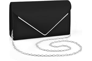 ERKOON Clutch Für Hochzeit, Clutches Abendtasche Unterarmtasche Tasche formelle Party-Handtasche für Hochzeit, Party, Cocktail, Abschlussball, Umhängetasche, Wildlederimitat mit abnehmbarer Kette