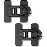 OUDQFCJ 2 Pieces Fridge Lock, Safety Doors for Children Self-Adhesive, Adjustable Baby Drawer Safety Lock, Children's Fridge
