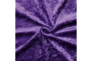 Novato Textiles Premium Crushed Velvet Stretch Velour Glitz Fabric Material 150cm Wide (Purple, 1 Meter pre Cut)