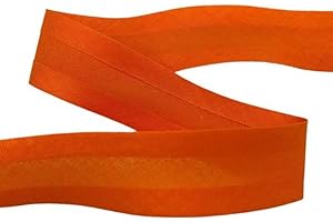 TOMASELLI MERCERIA 5 Mt Sbieco Diagonale Traversino Cotone Tinta Unita Alto 25 Mm - Arancio