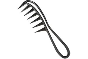 JDXUN Breite Zahnkämme, Haarkamm Breiter Zahnkamm Professioneller Friseur Kamm Antistatischer grob Kamm Haarstyling Lockenkamm für Home Salon Friseurkamm Frauen Männer (Schwarz)