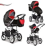 16 teiliges Qualitäts-Kinderwagenset-Reisesystem 3 in 1...