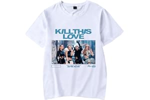 HEY XQ Unisex Kpop Hoodie Pullover T-Shirt Jisoo Lisa Rose Jennie Fanartikel Kpop Fashion Sweatshirt Jumper Perfekt für Herren Damen Mädchen Fans