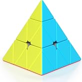 ROXENDA Pyramid Cube, Original 3x3x3 Pyramid Speed Cube Ultra Fast Edition, Easy to Turn, Vivid Colors (Stickerless)
