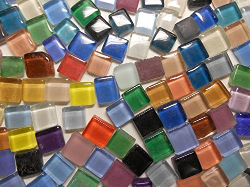 Unregelmäßige Mosaiksteine 500g bunte Mischung zum Basteln Klarglas Mosaik - 2