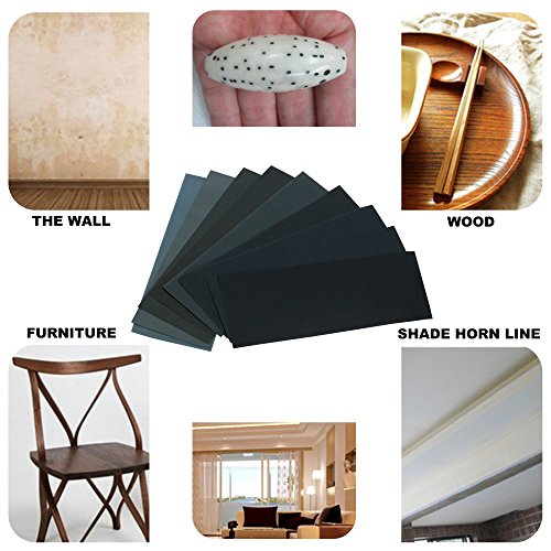 [ 36 Stück 400-3000 ] GIMARS Schleifpapier Sortiment Trocken / Nass Sandpapier, 9 x 3,6 Zoll, Körnung 400-3000, für Automobil Schleifen, Holzmöbellackierung, Veredelung, Holzverarbeitung - 4