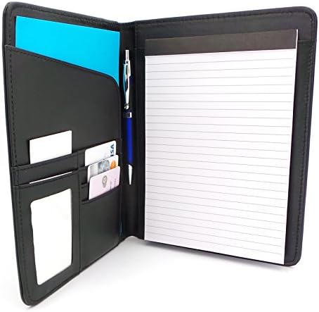 A5 Grained PU Leather Un-Zipped Conference Folder, Business Organiser