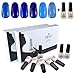 Elite99 Gelpolish Soak Off UV LED Gel Nail Polish 6 Colors + Base Top Coat Set Manicure Box Gift C057