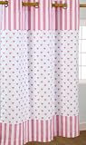 Homescapes Kindervorhang Mädchen Kinderzimmer Ösenvorhang Dekoschal Hearts 2er Set pink weiß 117 x 137 cm (Breite x Länge je Vorhang) 100% reine Baumwolle