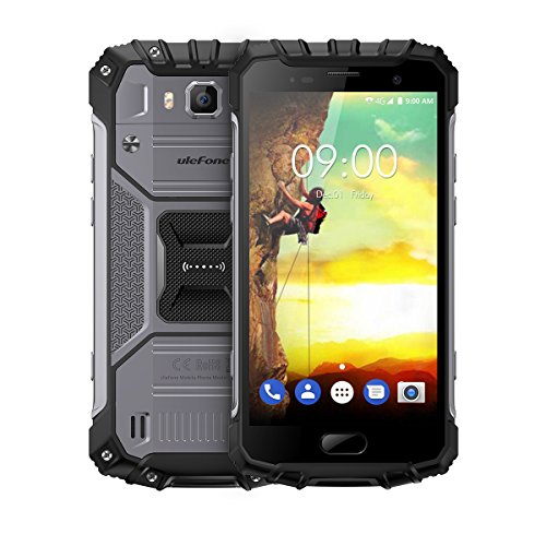 Ulefone Armor 2 Outdoor Smartphone ohne Vertrag (5 Zoll FHD Display, Octa-Core Prosessor, 6GB RAM+64GB ROM, 16MP/13MP Kameras, IP68-Zertifizierung, Wasserdicht, Dual-SIM (Nano), Android 7.0) dark grey
