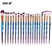 Produktbild Make Up Pinsel Set 20PCS Professionelles Schminkpinsel Kosmeti Lidschatten Gesichtspinsel Eyeliner Kosmetik Brush Pinselset Ausgangsgebrauch mit Aufbewahrungstasche Btruely Erröten Kosmetische Concealer Bürsten Schmink Pinselset (C)