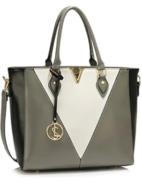 LeahWard Patent Large Size Frauen Tragetaschen College-A4-Ordner Hand Nizza Große Schulter Handtaschen 319 handtasche...