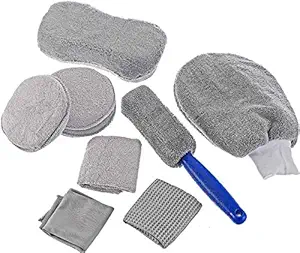Auto Hub Multi-Purpose Car Cleaning Kit Care Accessories - 9PCs
