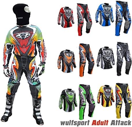Brand New 2017 Style Motorbike Motorcycle Adult Race Suits WULFSPORT Motocross ATV Quad MX Racing Sports Kids For Mens Clothing Bike Shirts And Trousers All Colours (YELLOW, S / Pants 30)