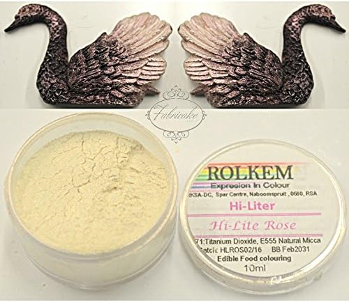Rolkem Hi-Liter High Lighter Colour Sugarcraft Dust Food Colouring 10ml – Hi-Rose Rose