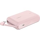 Belkin BoostCharge Power Bank, Integrated Wired Portable Charger 10K PD 20W - USB-C Power Distribution, iPhone Power Bank iPh