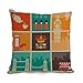 Produktbild beautifulseason 45,7 x 45,7 cm/45 von 45 cm London Überwurf Kissen zweimal Seiten Ornament und Geschenk zu Lounge Bank Paare Innen Kids Mädchen Outdoor
