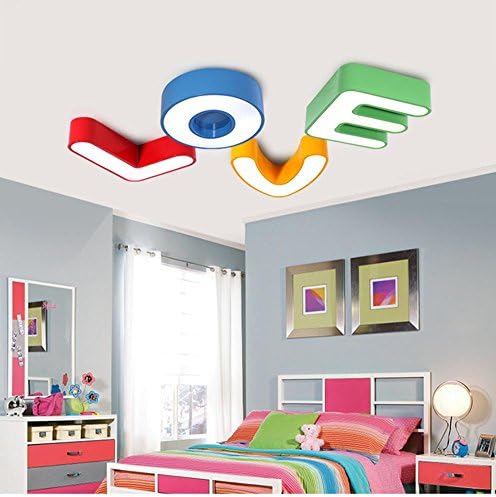 GCF Ceiling lights Modern simplicity 26- English alphabet Kindergarten lamps Amusement park lights Children bedroom Ceiling lights LED lighting Personality creative, red, M