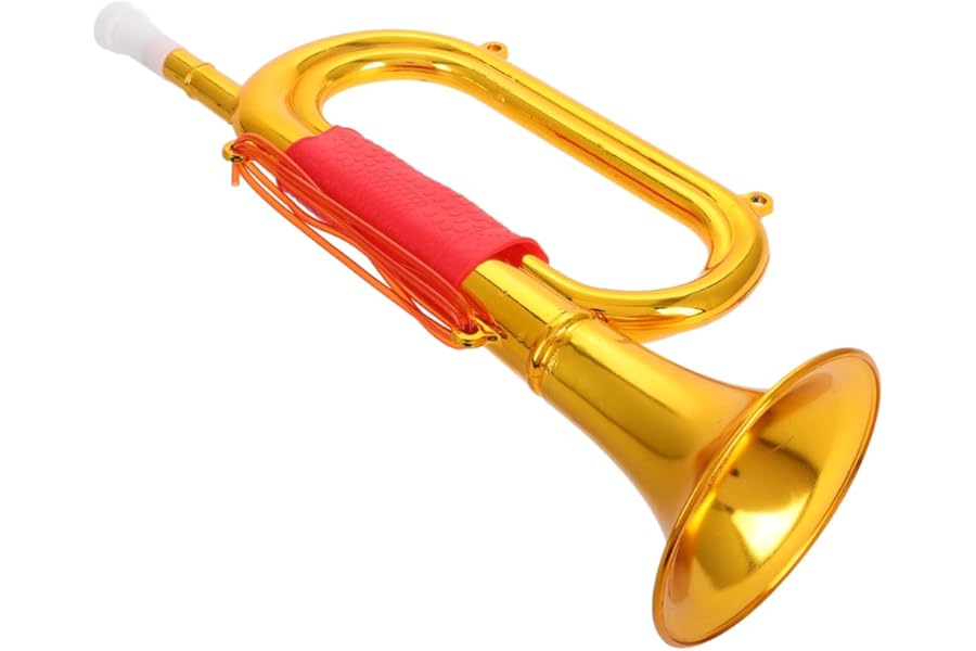 Toy Trumpet for kids, Plastic Bugle Toddler Trumpet Kids Instruments Bugle Horn Toy, Children Early Education Musical Tool Stage Performance Fancy Dress Accessories and Soldier Costume Prop Noise Make