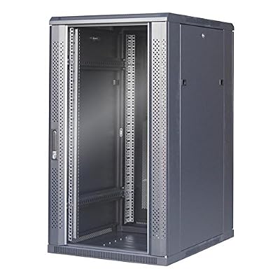 WAYTEX Baie serveur 22U 600x800 porte verre / 4 ventil / arrière saloon nid ab / V+R